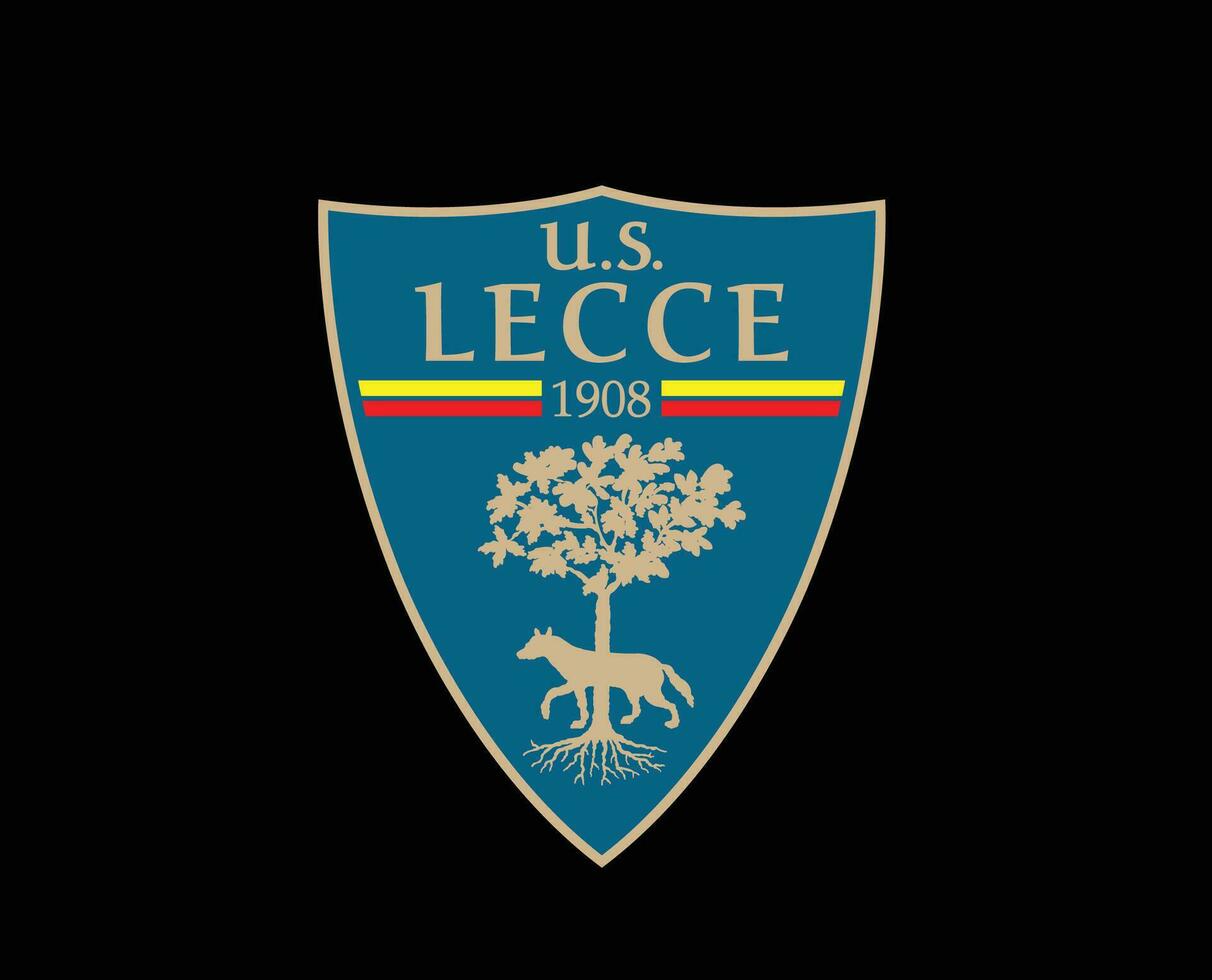 lecce club symbool logo serie een Amerikaans voetbal calcio Italië abstract ontwerp vector illustratie met zwart achtergrond