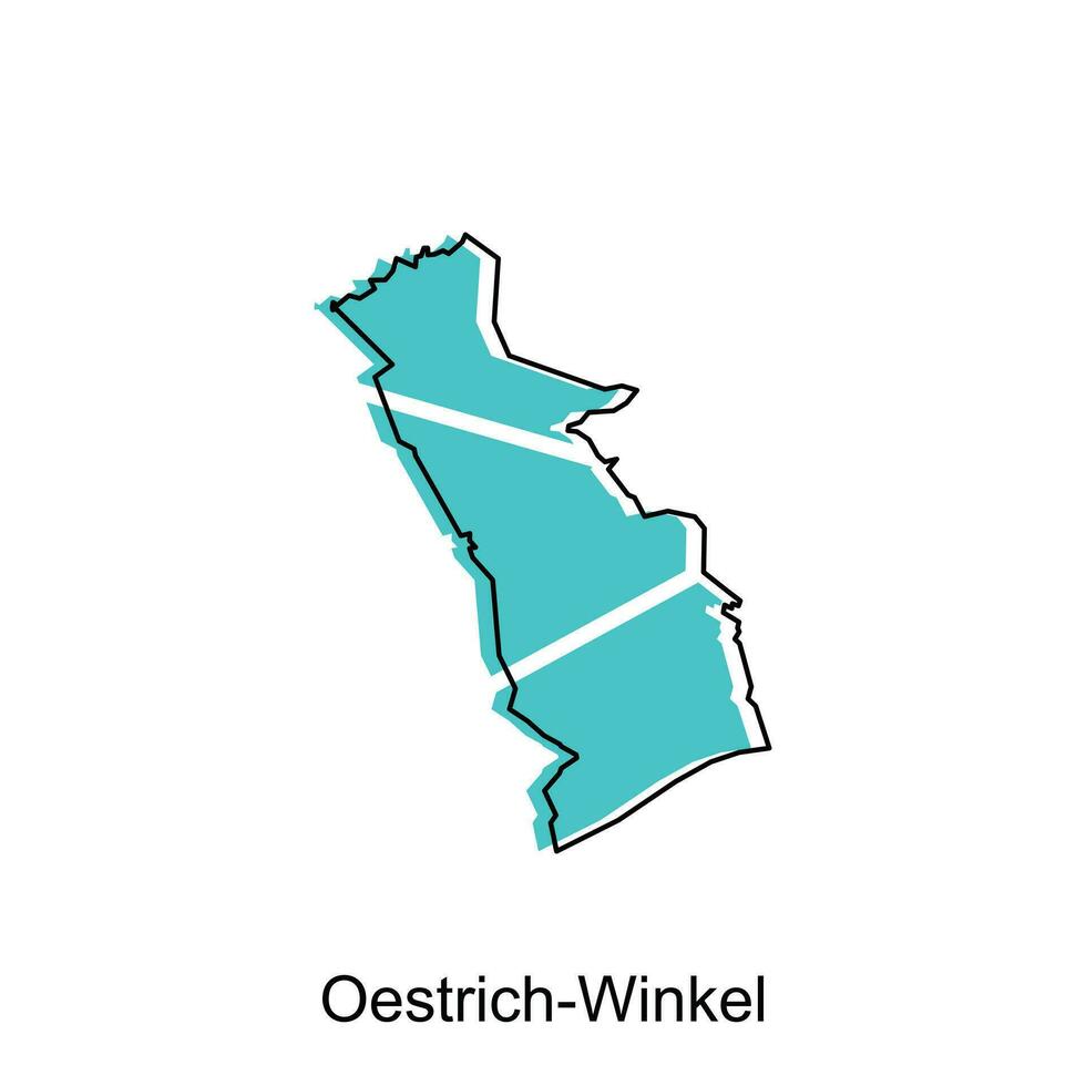 kaart van struisvogel winkel meetkundig kleurrijk illustratie ontwerp sjabloon, Duitsland land kaart Aan wit achtergrond vector