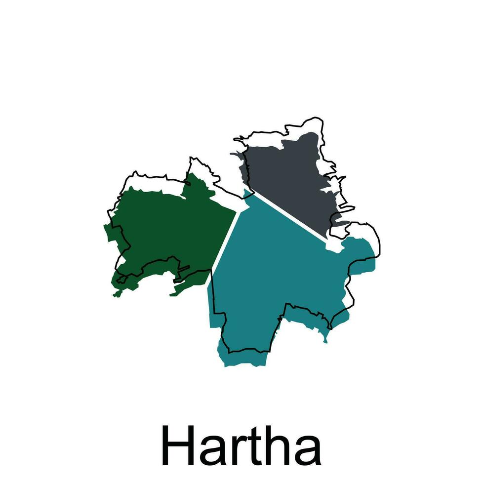 hartha stad kaart illustratie. vereenvoudigd kaart van Duitsland land vector ontwerp sjabloon