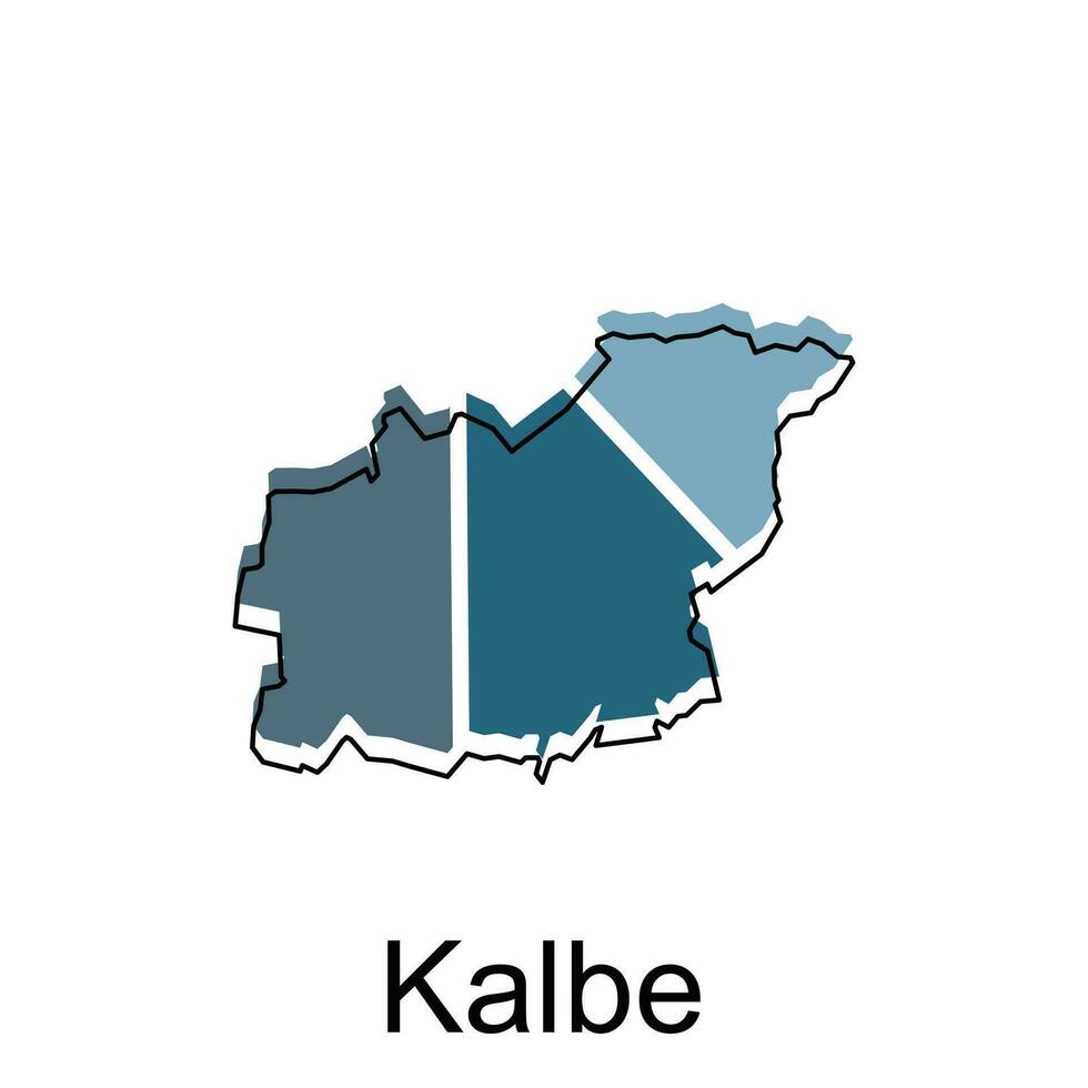 vector kaart van Kalbe. borders van voor uw infografisch. vector illustratie ontwerp sjabloon