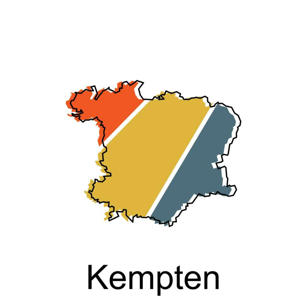 vector kaart van kempten. borders van voor uw infografisch. vector illustratie ontwerp sjabloon