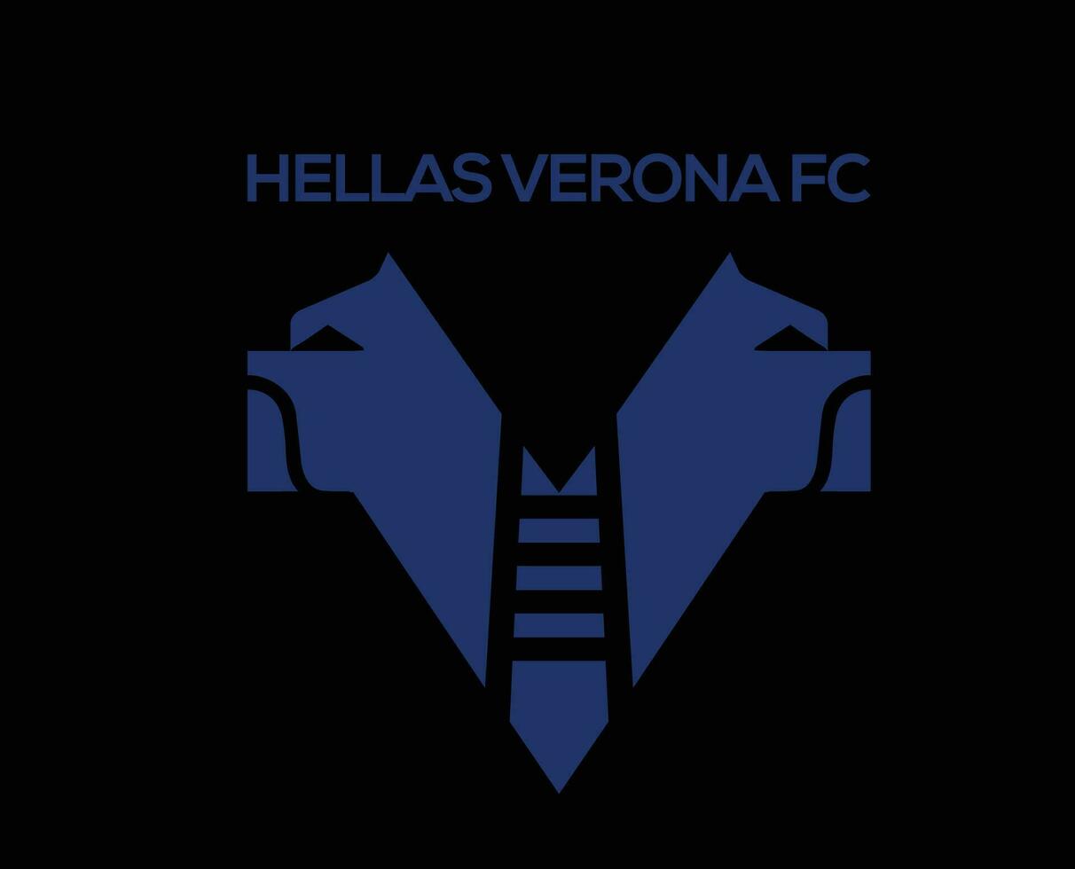 Hellas verona fc club logo symbool blauw serie een Amerikaans voetbal calcio Italië abstract ontwerp vector illustratie met zwart achtergrond