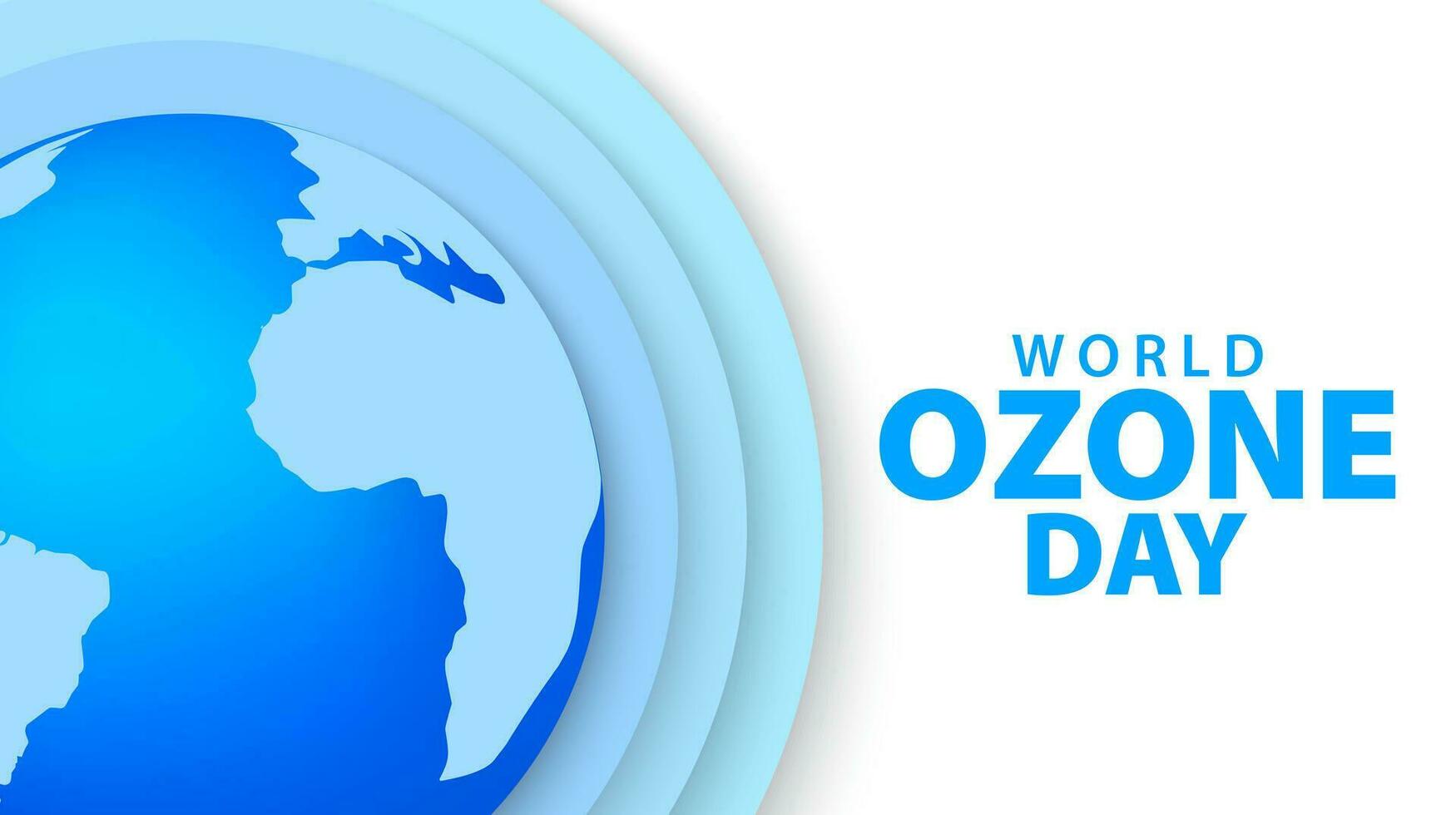 wereld ozon dag concept achtergrond met wereld wereldbol. ozon dag papier besnoeiing ontwerp. vector illustratie