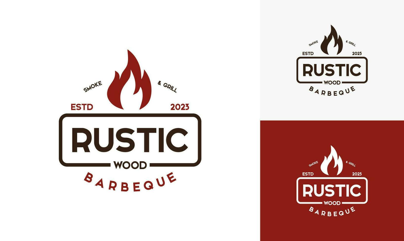 wijnoogst logo barbecue grillen. retro rustiek babeque grill, barbecue etiket logo desain vector. vector