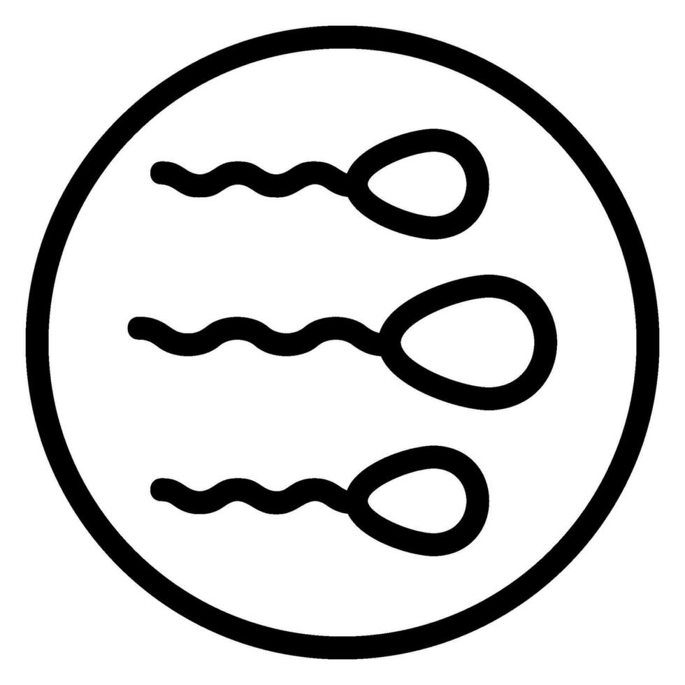 spermatozoa lijn icoon vector