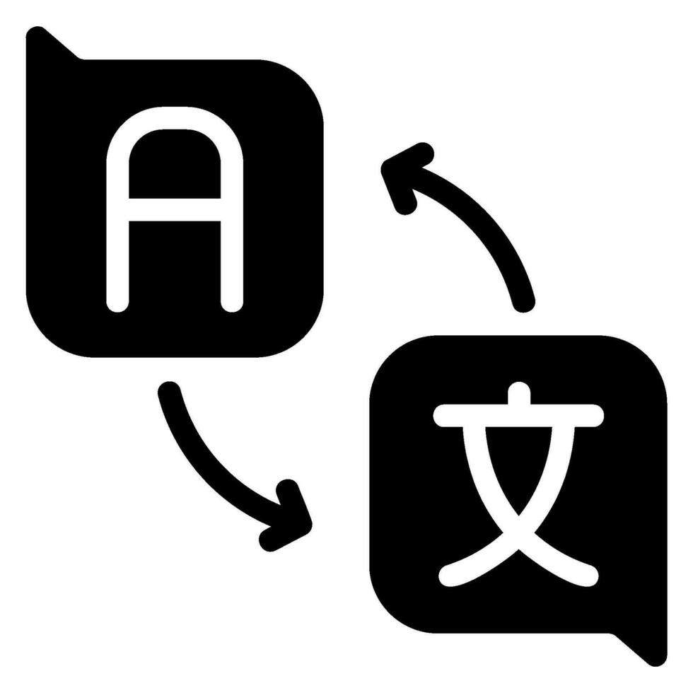vertaling glyph icoon vector