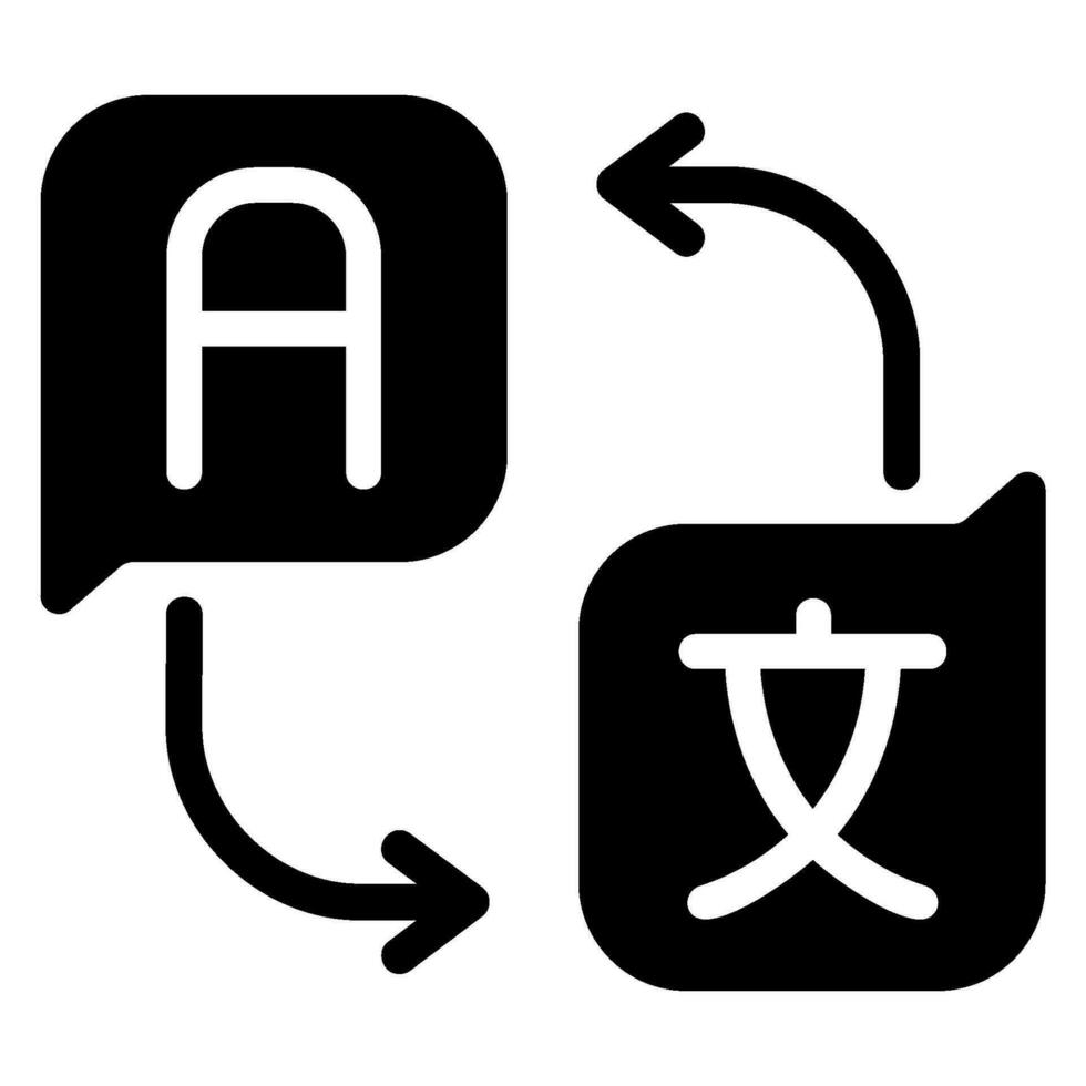 vertaling glyph icoon vector