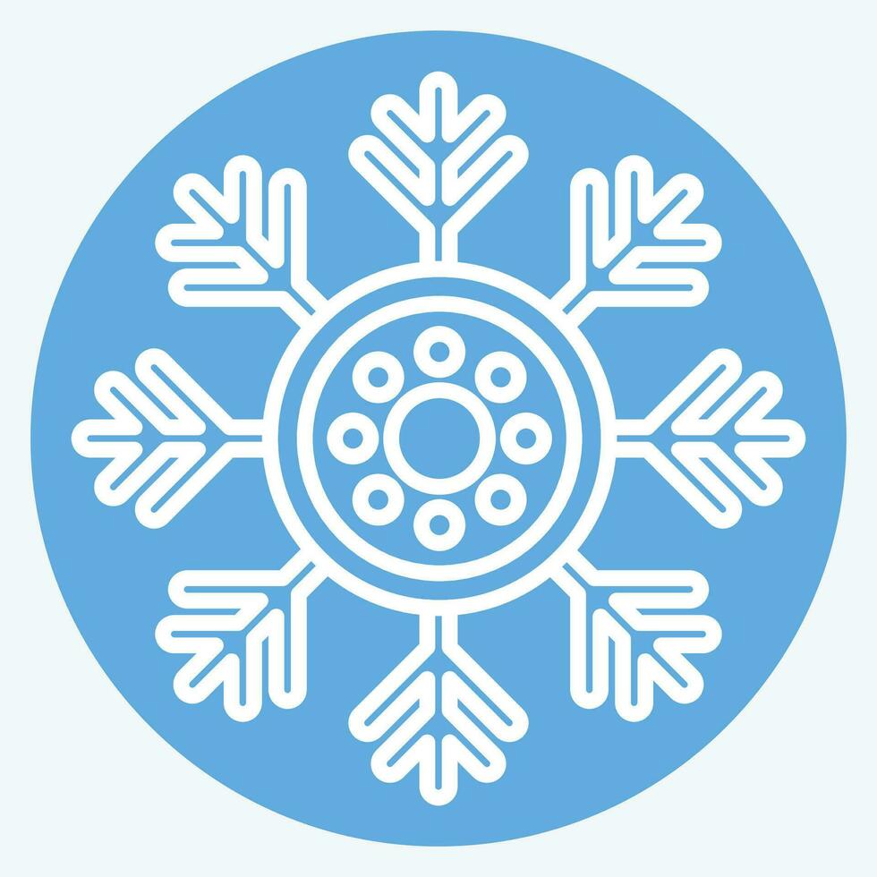 icoon sneeuwmeren. verwant naar Alaska symbool. blauw ogen stijl. gemakkelijk ontwerp bewerkbaar. gemakkelijk illustratie vector