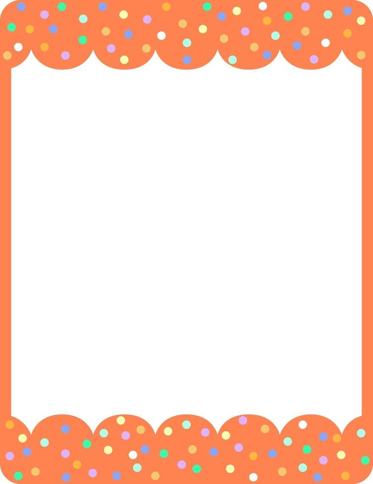 lege oranje krul frame sjabloon voor spandoek vector