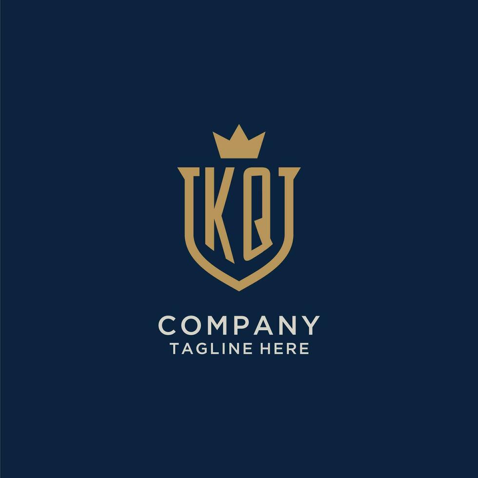 kq eerste schild kroon logo vector
