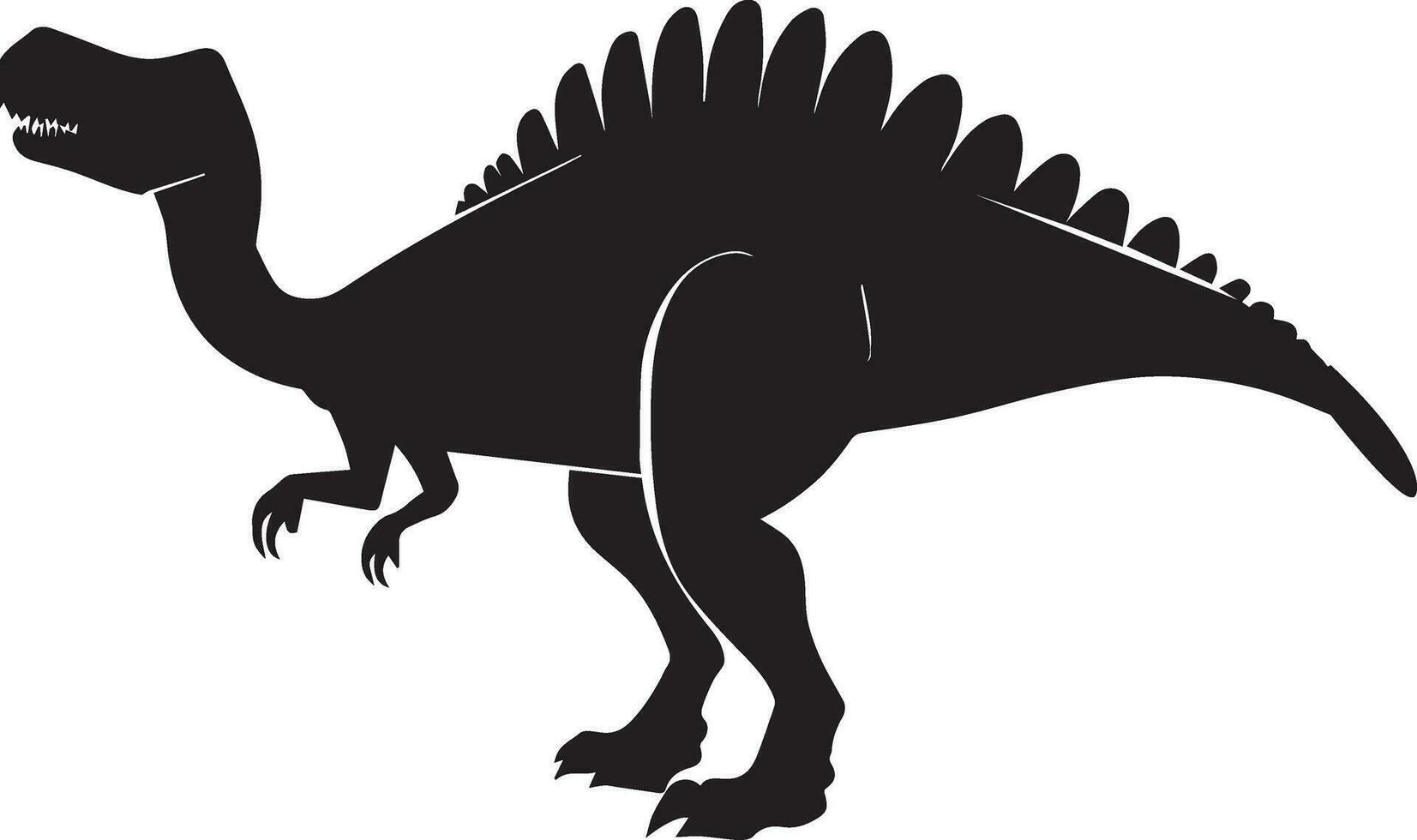 dinosaurus vector silhouet illustratie zwart kleur
