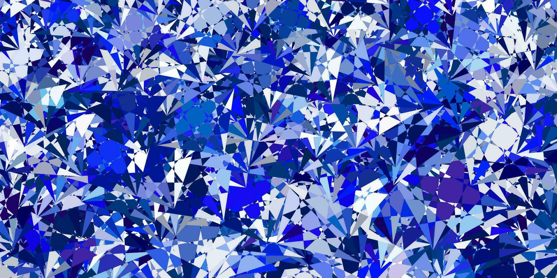lichtroze, blauwe vectortextuur met willekeurige driehoeken. vector