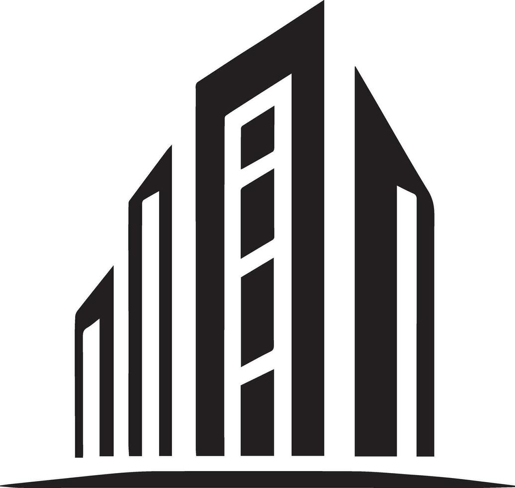 gebouw logo vector silhouet illustratie