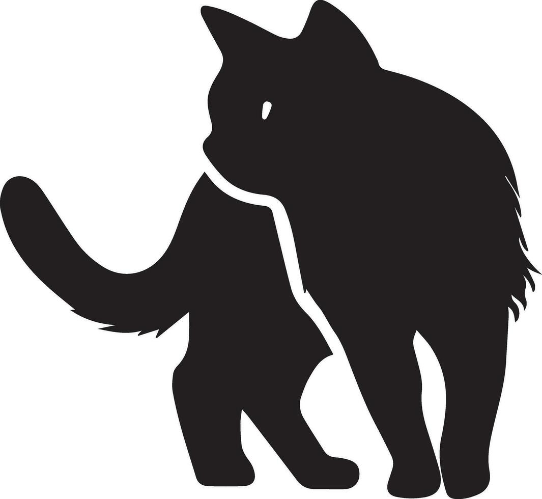 kat vector silhouet illustratie zwart kleur