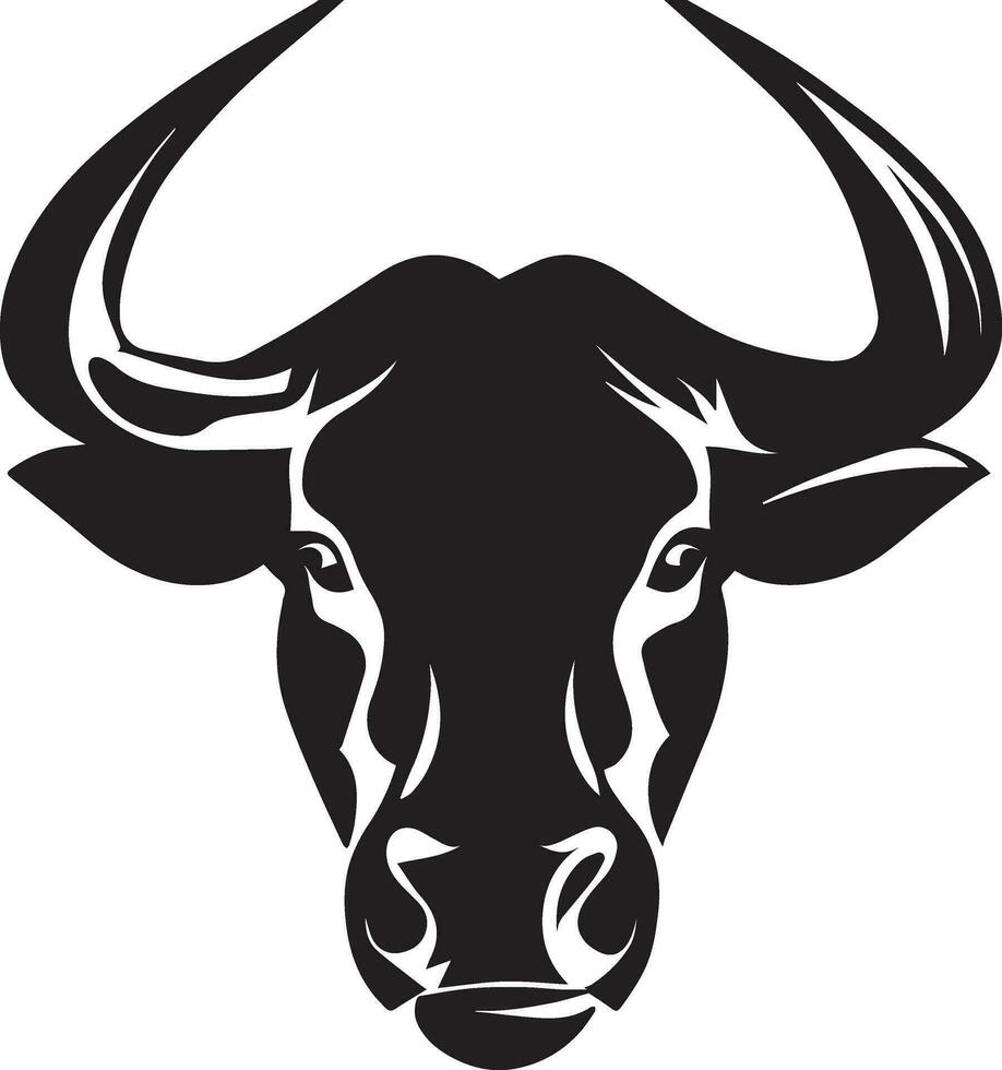 stier hoofd vector silhouet illustratie zwart kleur