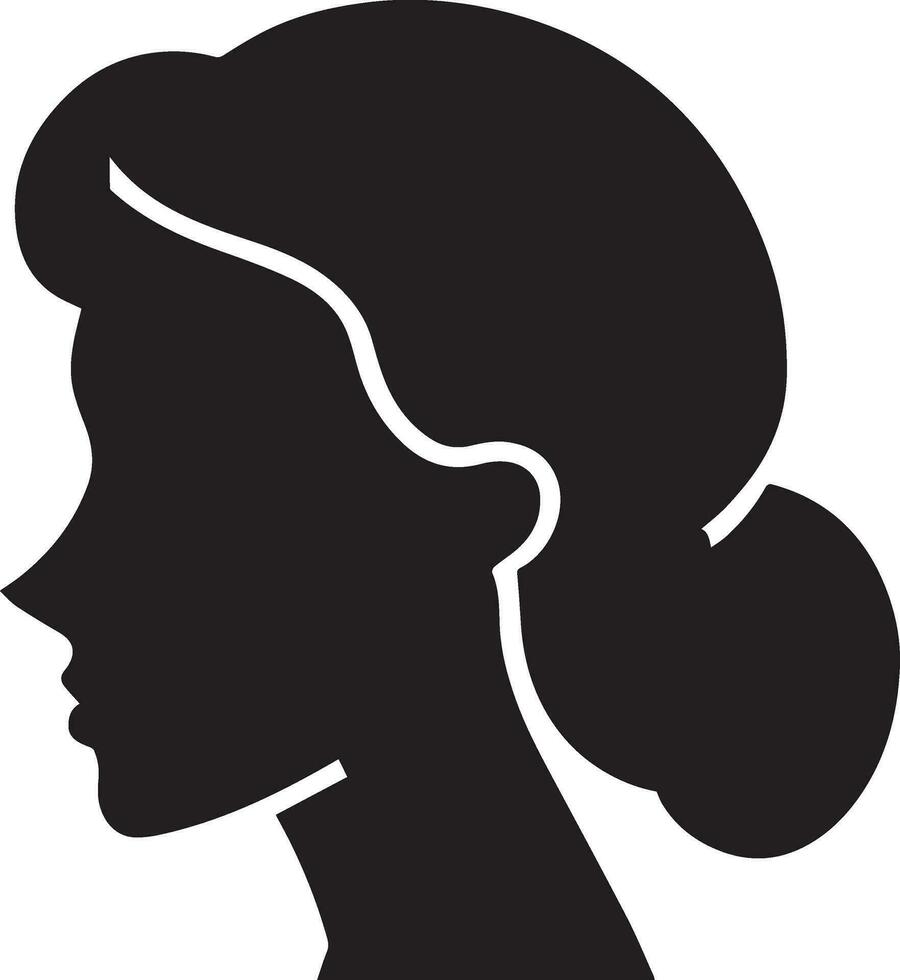 vrouw profiel vector silhouet illustratie