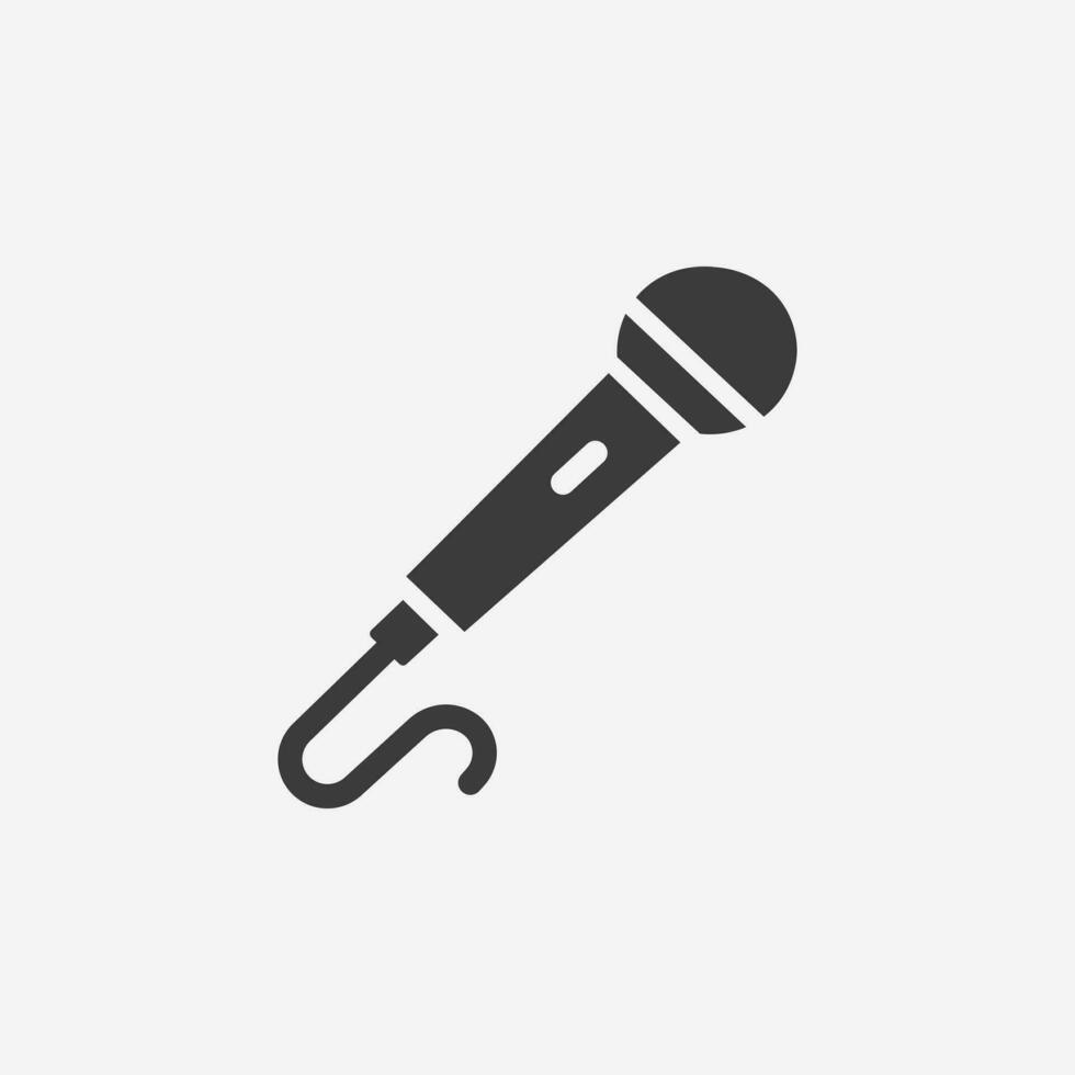 karaoke, muziek, microfoon, stem, geluid icoon vector geïsoleerd teken symbool