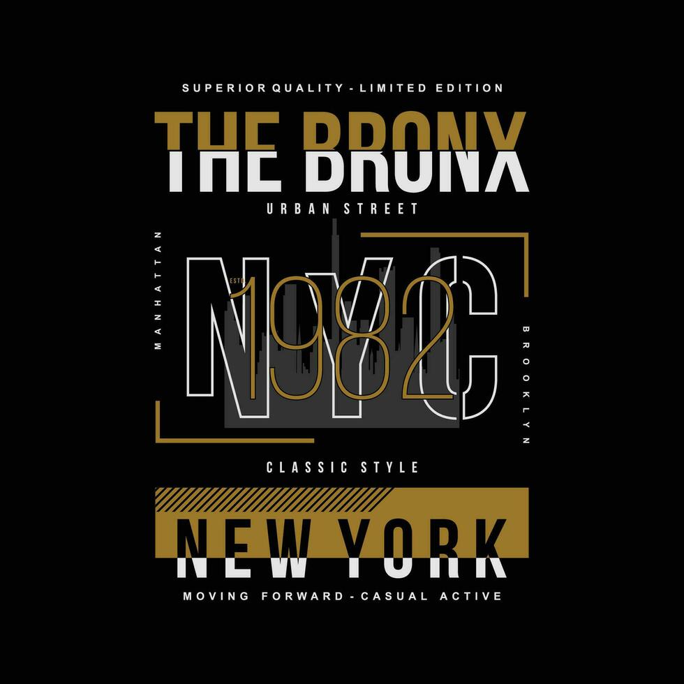 de bronx abstract, typografie ontwerp vector, grafisch illustratie, voor t overhemd vector