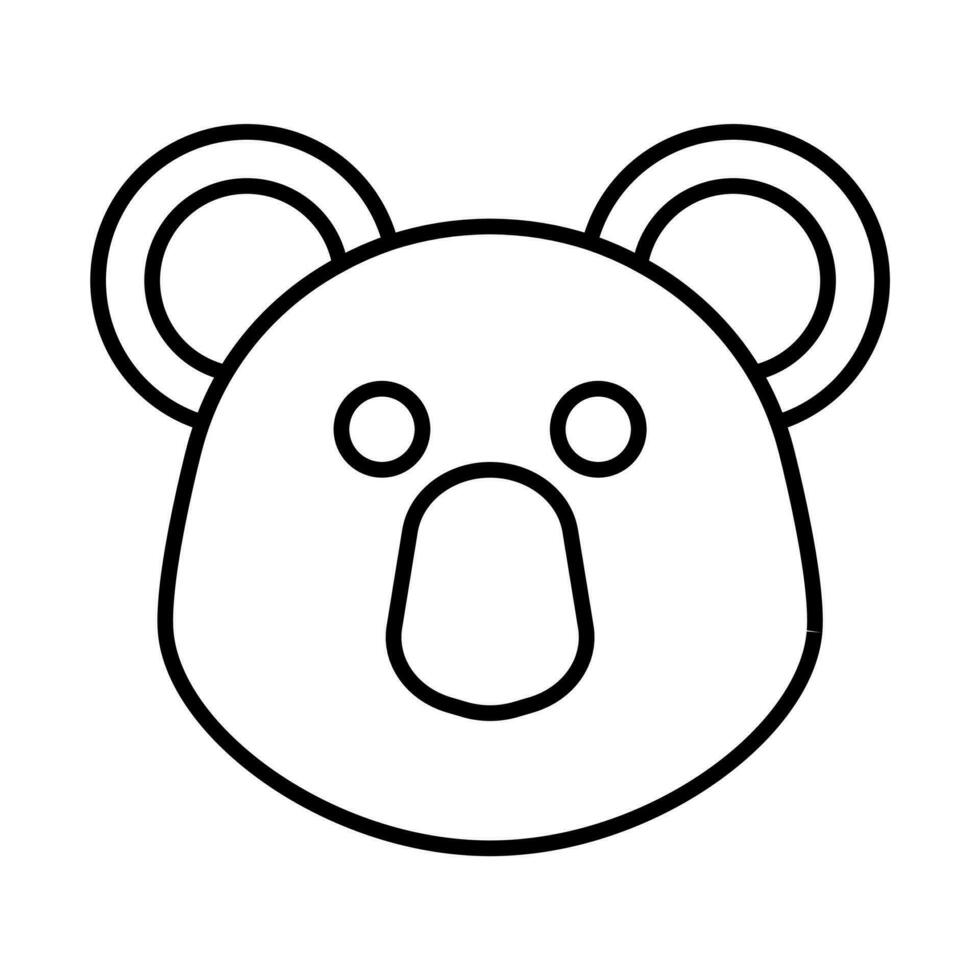 koala icoon, teken, symbool in lijn stijl vector