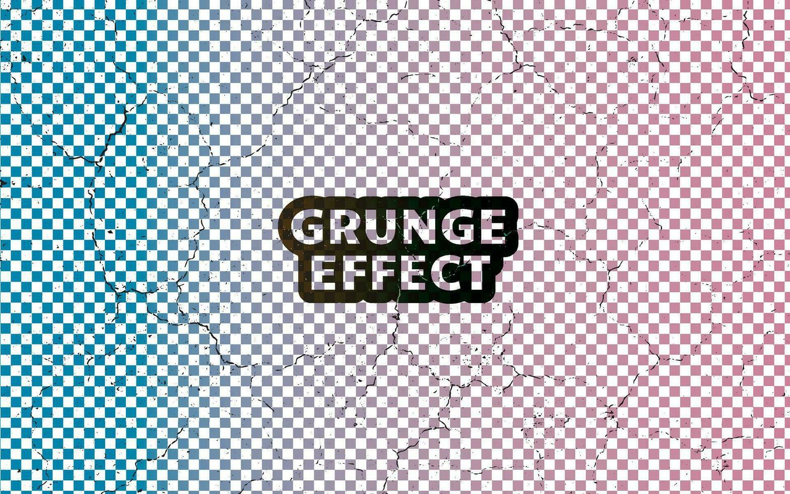 grunge effect sticker Aan een transparant achtergrond vector