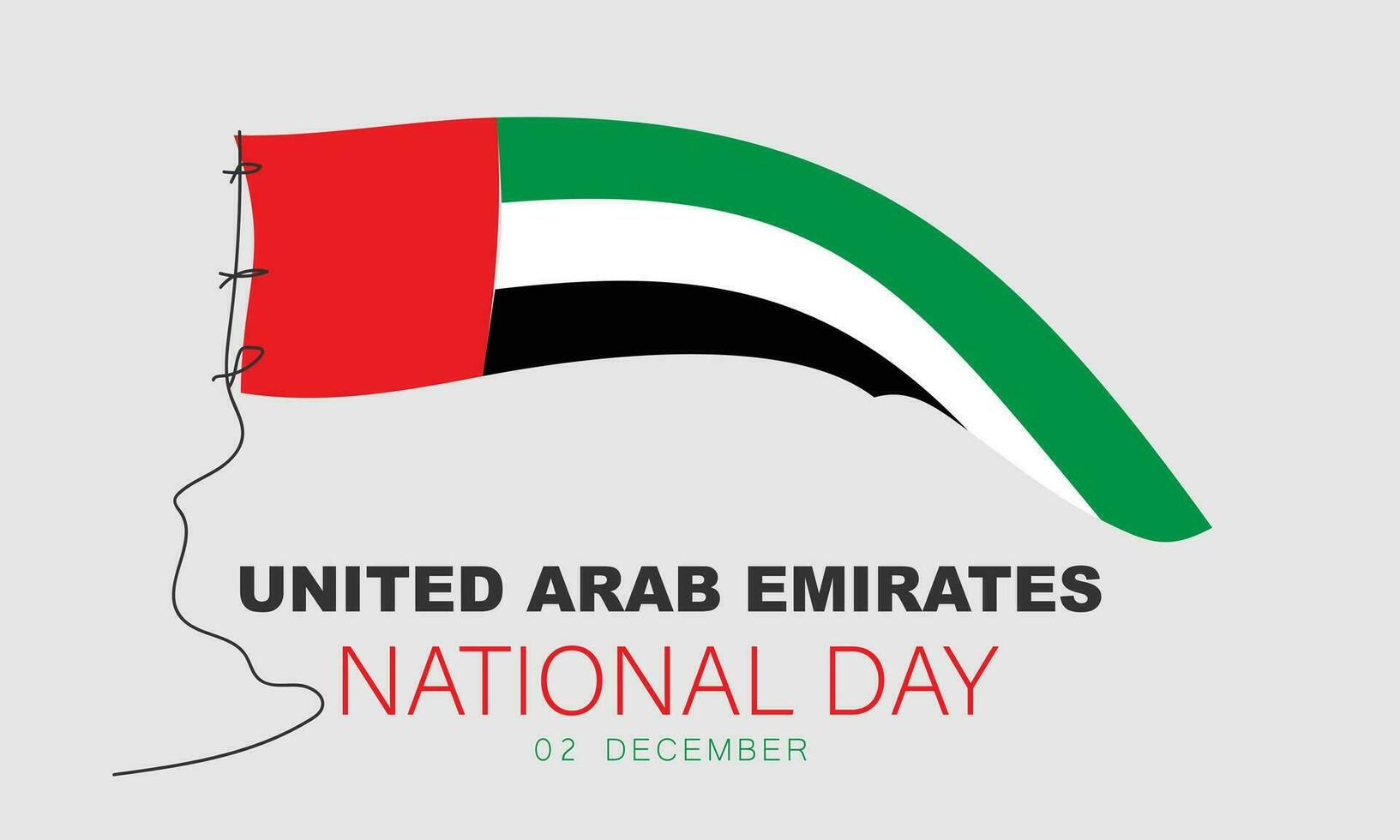 Verenigde Arabisch emiraten nationaal dag. achtergrond, banier, kaart, poster, sjabloon. vector illustratie.