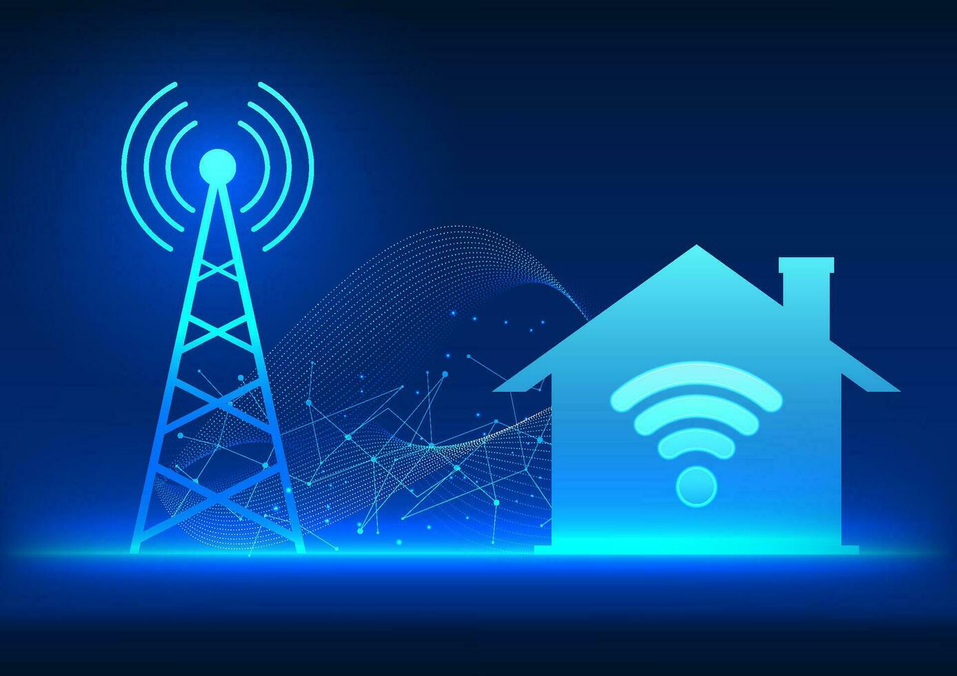 transmissie toren technologie het is een technologie dat stuurt een signaal in de huishouden. bekwaam naar communiceren en toegang naar de internet en vermaak vector