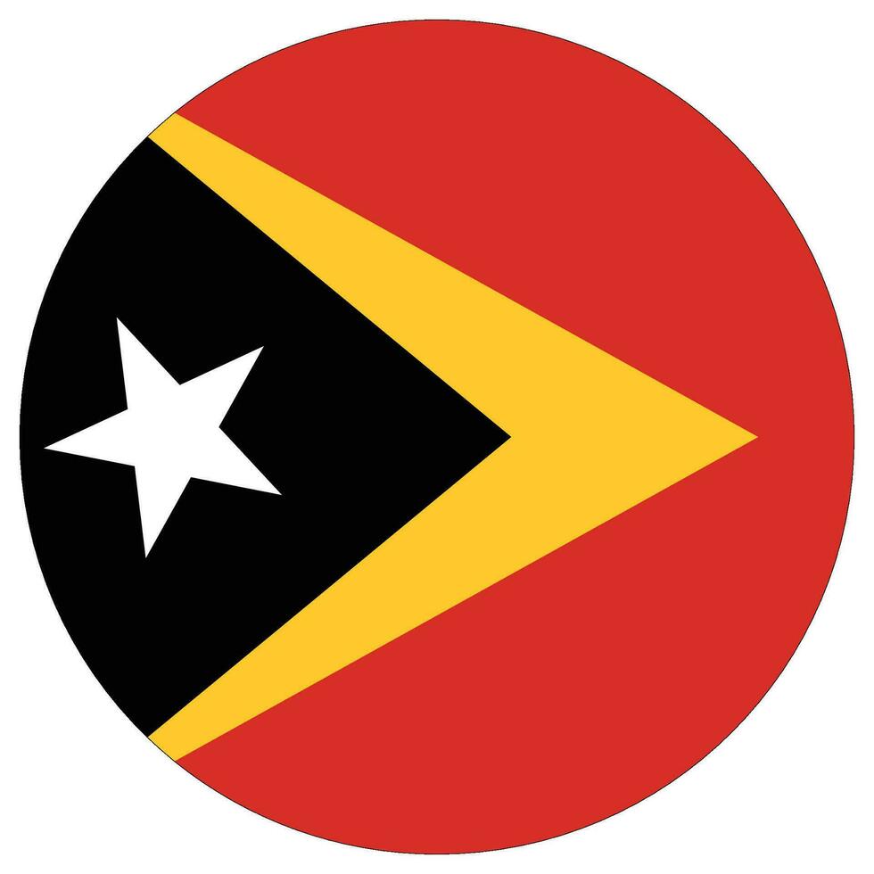 oosten- Timor vlag cirkel vorm geven aan. vlag van oosten- Timor ronde vorm vector