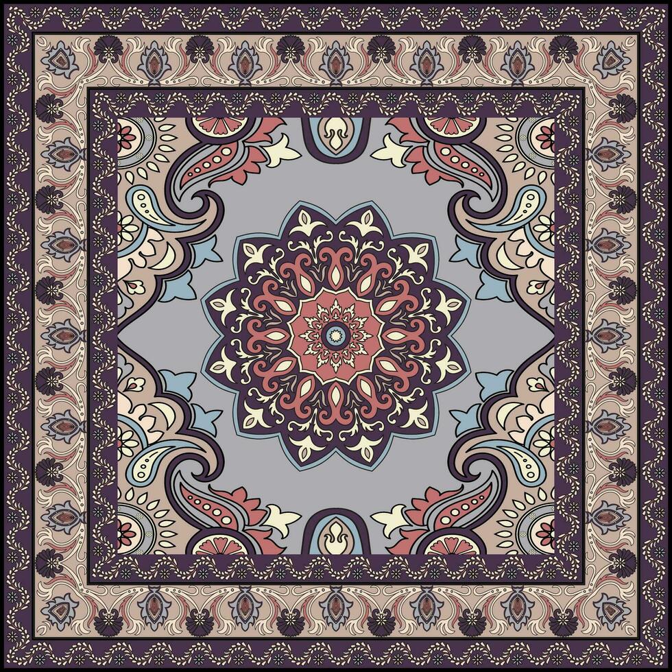Perzisch tapijt ontwerp. stijl Turks vector