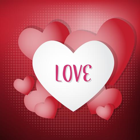 Valentines achtergrond ontwerpsjabloon, vectorillustratie, flyers, behang vector