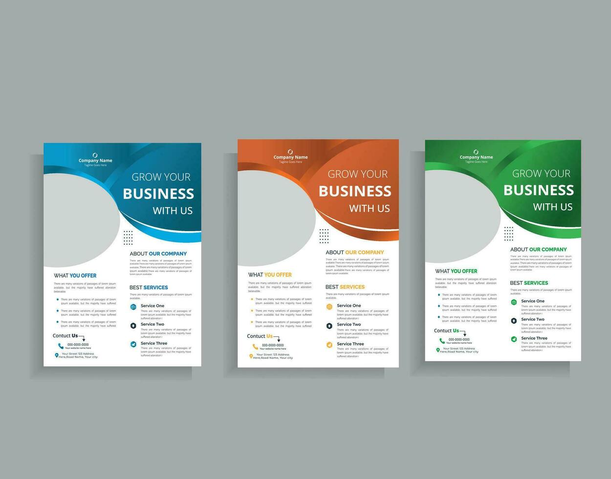 creatief zakelijke bedrijf brochure folder ontwerp vector