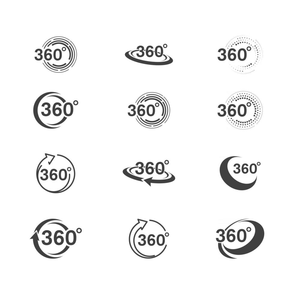 360 cirkel vector pictogram ontwerp illustratie