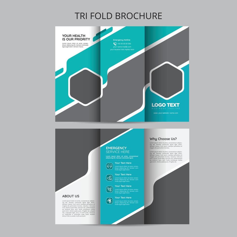 covid-19 coronavirus gezondheidstips driebladige brochure vector