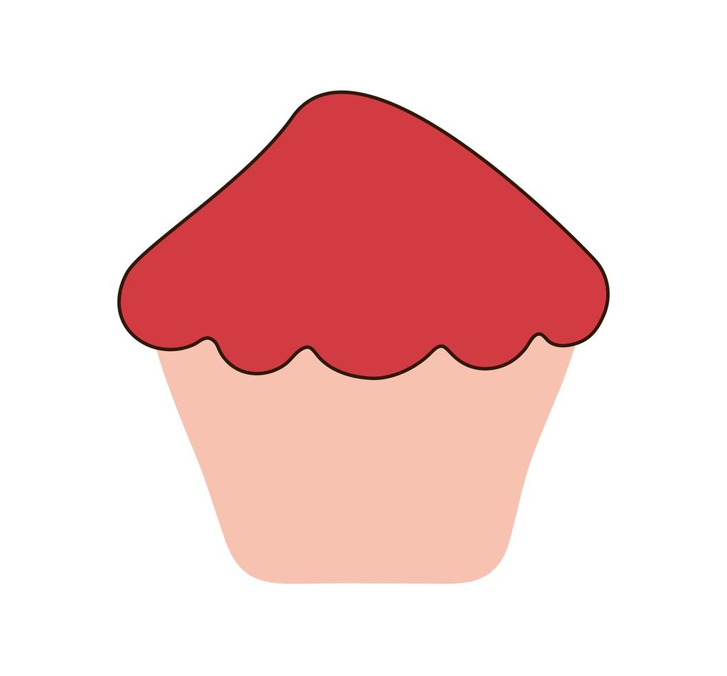 cupcake met glazuur vector
