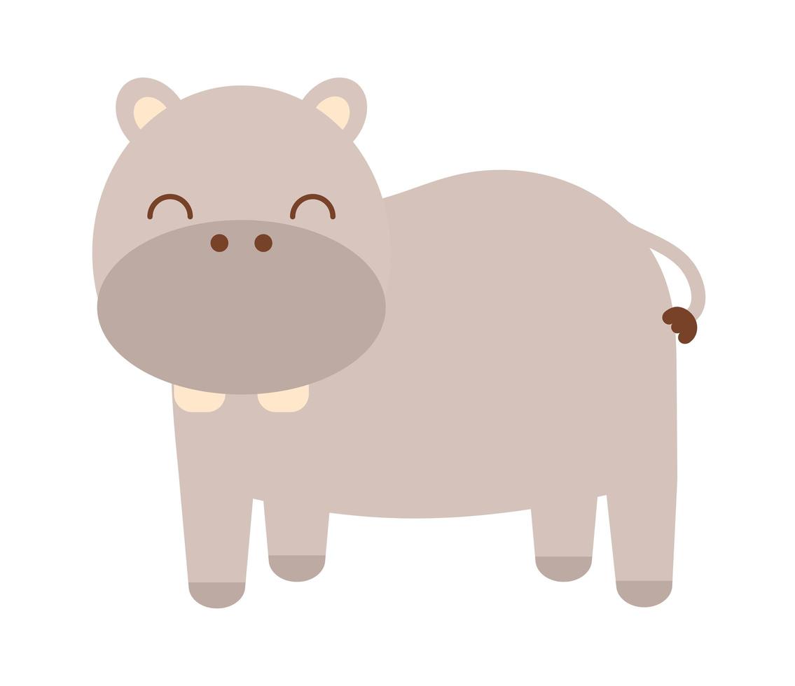schattige baby nijlpaard vector