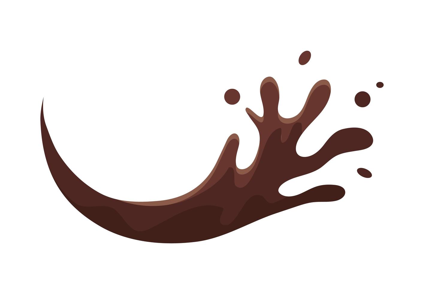 donkere vloeibare chocolade vector