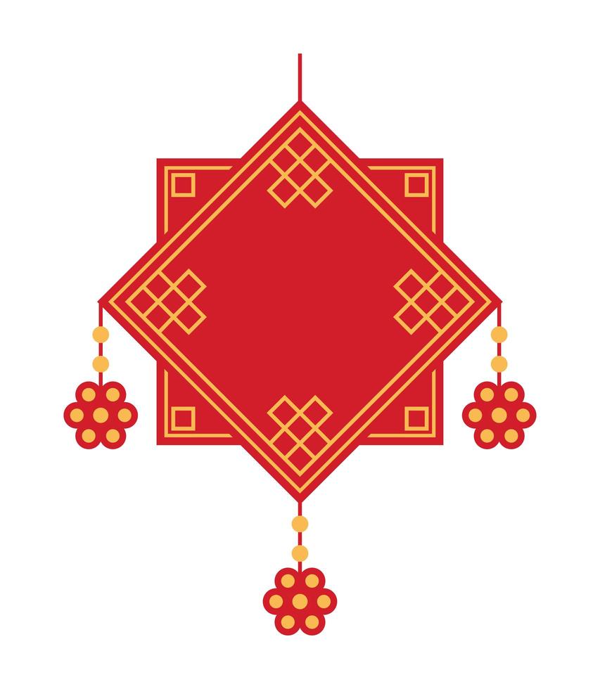 rood Aziatisch ornament vector