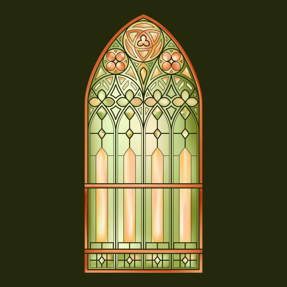 gebrandschilderd kerk glas kleur verloop. vector