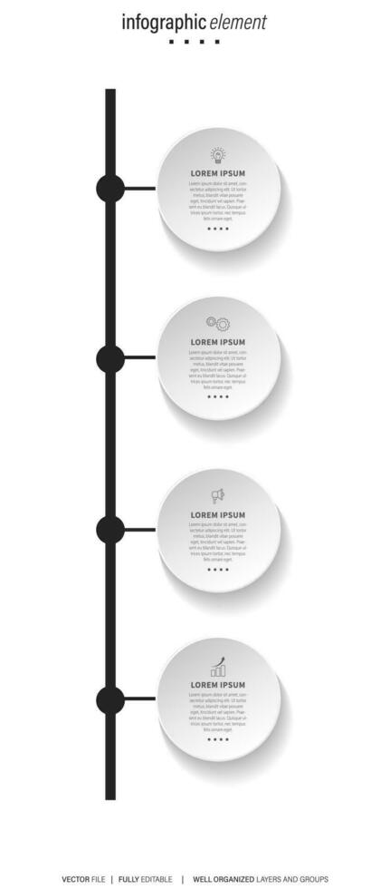 infographic pijlen met stap omhoog opties. vector sjabloon in vlak ontwerp stijl