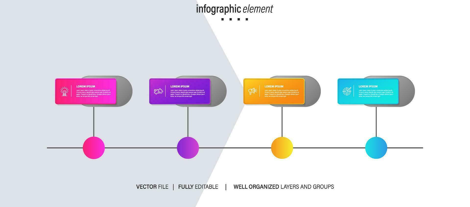 bedrijf presentatie met wit pijlen Aan wit achtergrond sjabloon. vector illustratie.