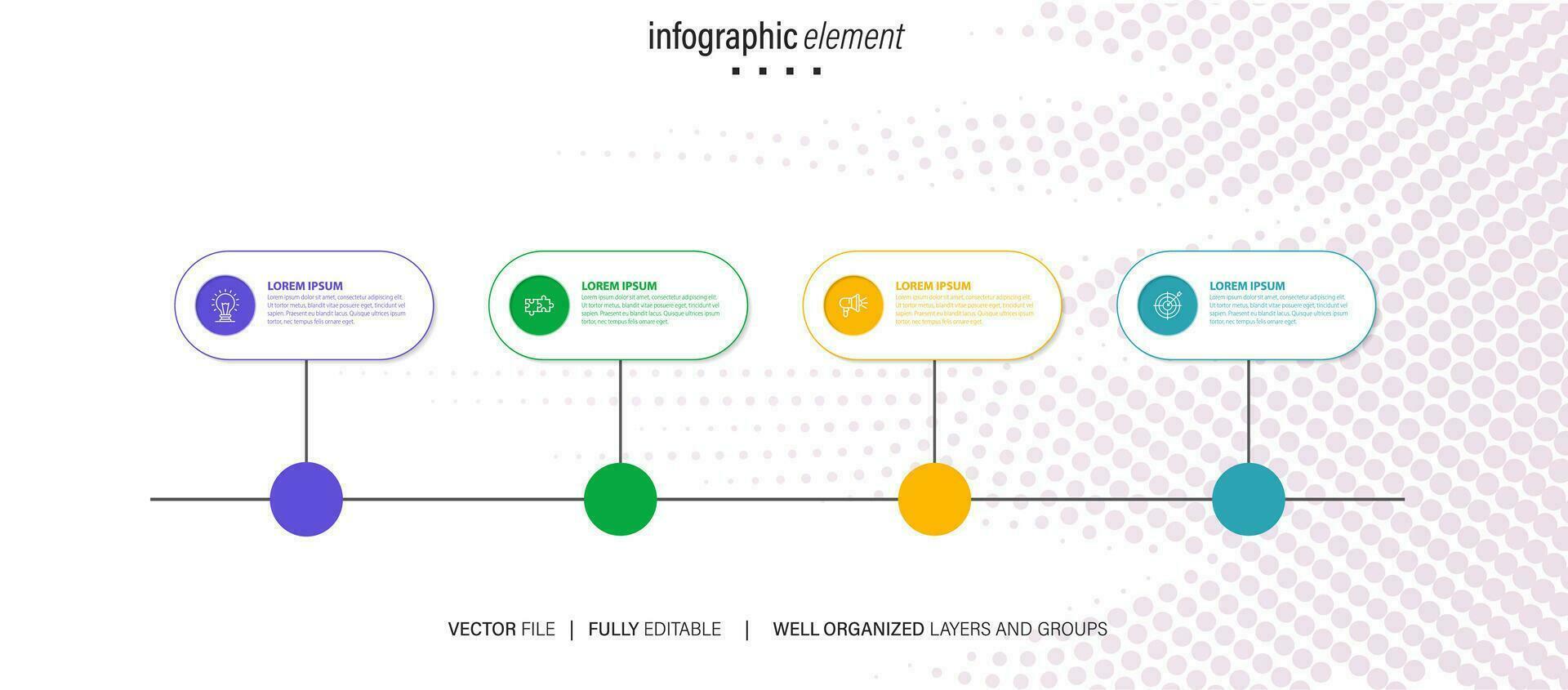 zakelijke routekaart tijdlijn infographic pictogrammen ontworpen voor abstracte achtergrond sjabloon mijlpaal element moderne diagram proces technologie digitale marketing gegevens presentatie grafiek vectorillustratie vector