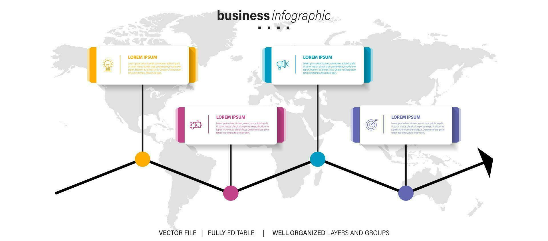 visualisatie van zakelijke gegevens. tijdlijn infographic pictogrammen ontworpen voor abstracte achtergrond sjabloon mijlpaal element modern diagram proces technologie digitale marketing gegevens presentatie grafiek vector