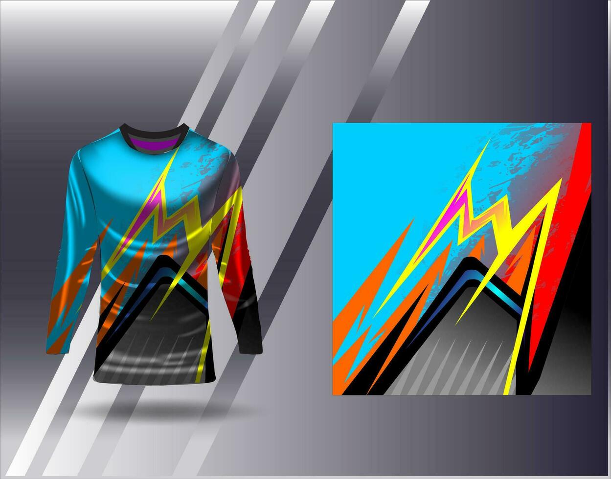 sport- Jersey en t-shirt sjabloon sport- ontwerp voor Amerikaans voetbal racing gaming Jersey vector