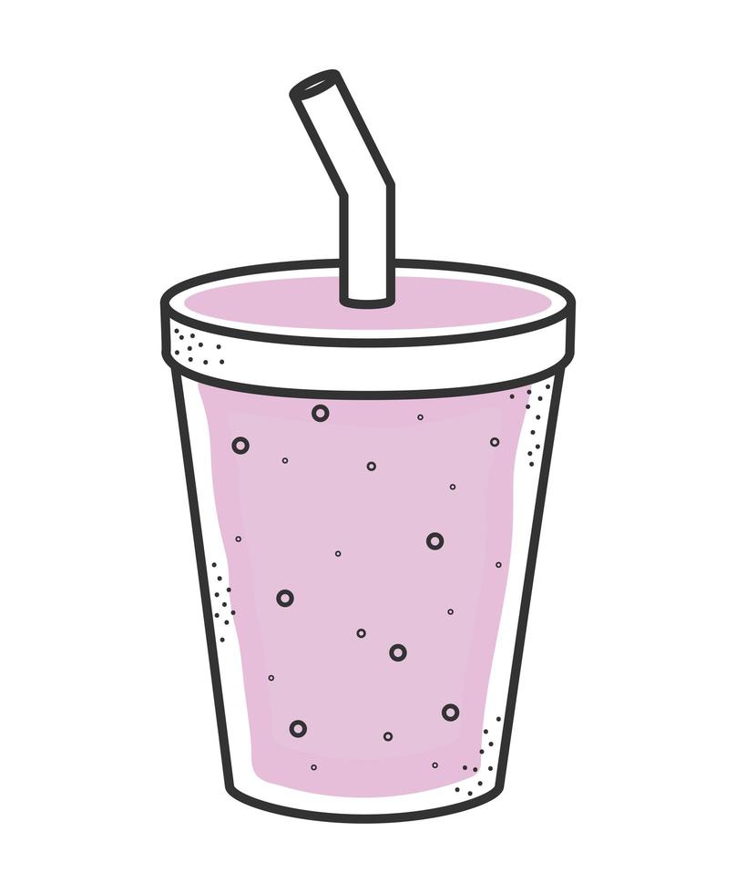 paarse milkshake geïsoleerd vector