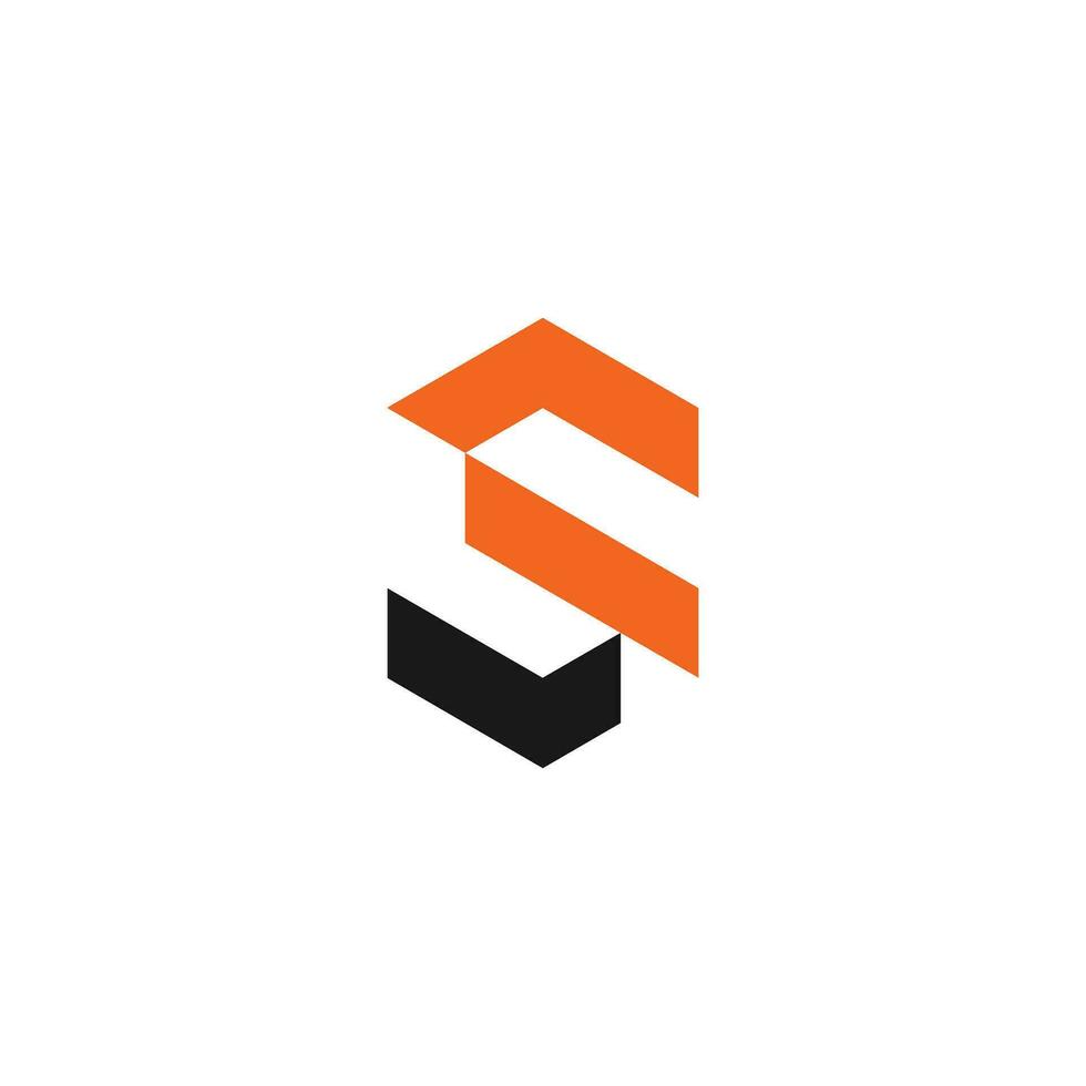 brief s logo ontwerp icoon element voor bedrijf of eerste vector