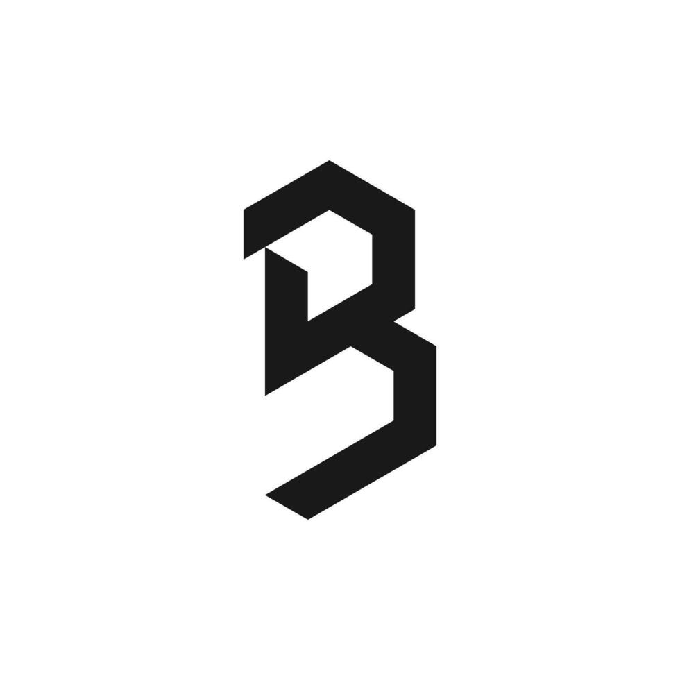 brief b logo ontwerp icoon vector voor bedrijf of initialen