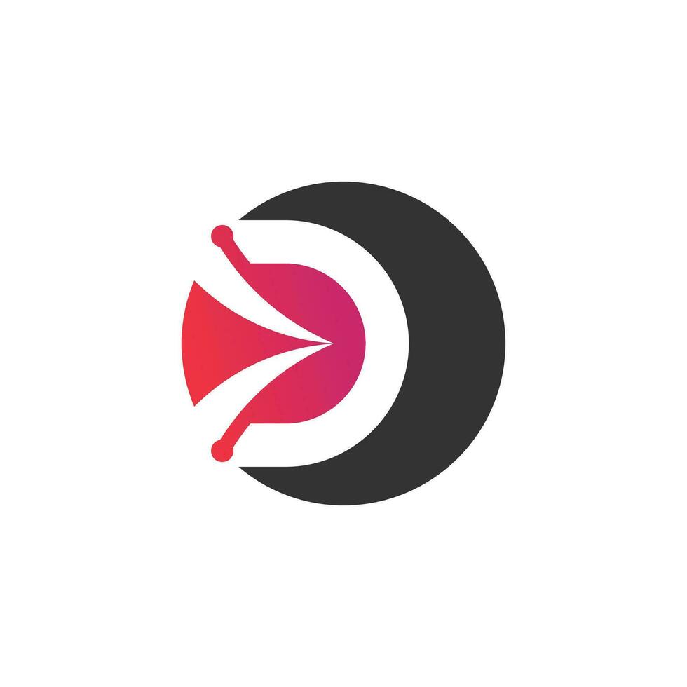 brief d logo ontwerp icoon element vector idee voor bedrijf of eerste