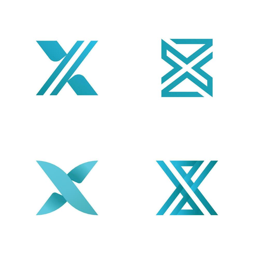 X logo ontwerp en sjabloon. vector