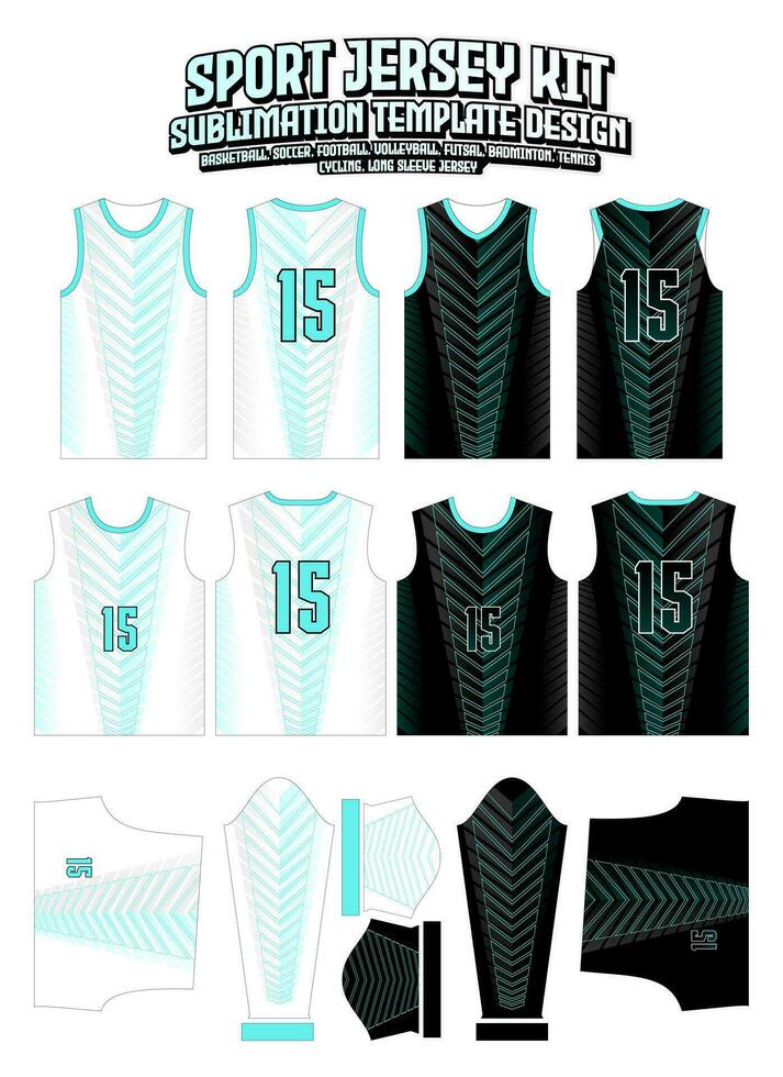 pijl strepen Jersey ontwerp sportkleding patroon sjabloon vector