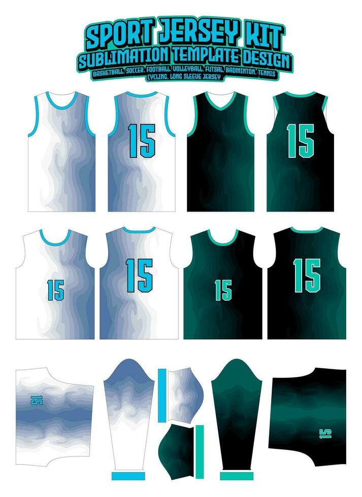 golven Jersey ontwerp sportkleding patroon sjabloon vector