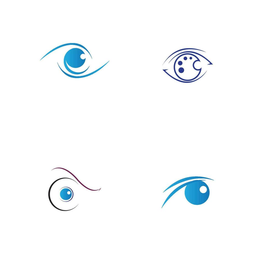 contact lenzen oog visie vonk kleurrijk logo ontwerp inspiratie vector